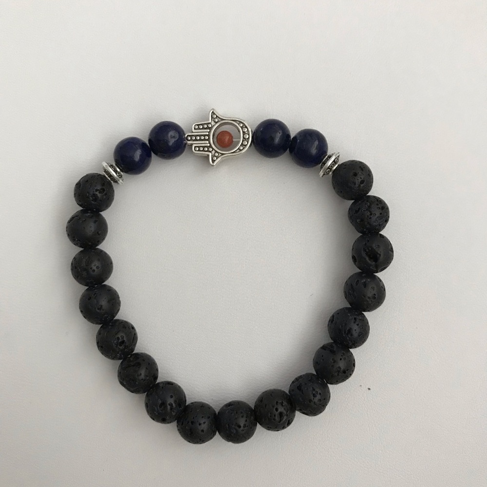 Lava Rock Hands Bracelet